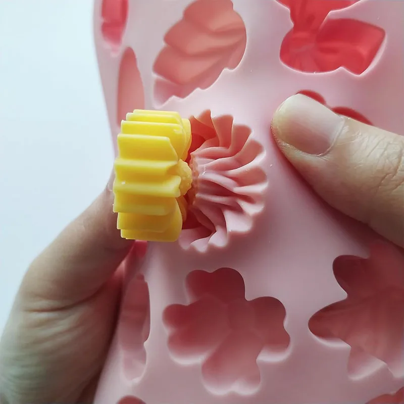 Flower Candy Silicone Mold Daisy Rose Leaf Bow Shape Chocolate Mold Ice Cube Tray 3D Fl... - SKU FCSM2143 - UGI Packaging