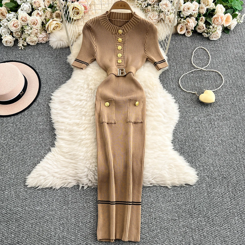 YuooMuoo ماركة أزياء المرأة فستان 2025 الصيف مربوط...