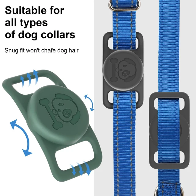 Dog Collar Holder for AirTag Dog Cat GPS Finder Waterproof Silicone Hidden Loop AirTag Pet Collar Anti-Lost Tracker Accessories Dog Collar Holder for AirTag Dog Cat GPS Finder Waterproof Silicone Hidden Loop AirTag Pet Collar Anti-Lost Tracker Accessories