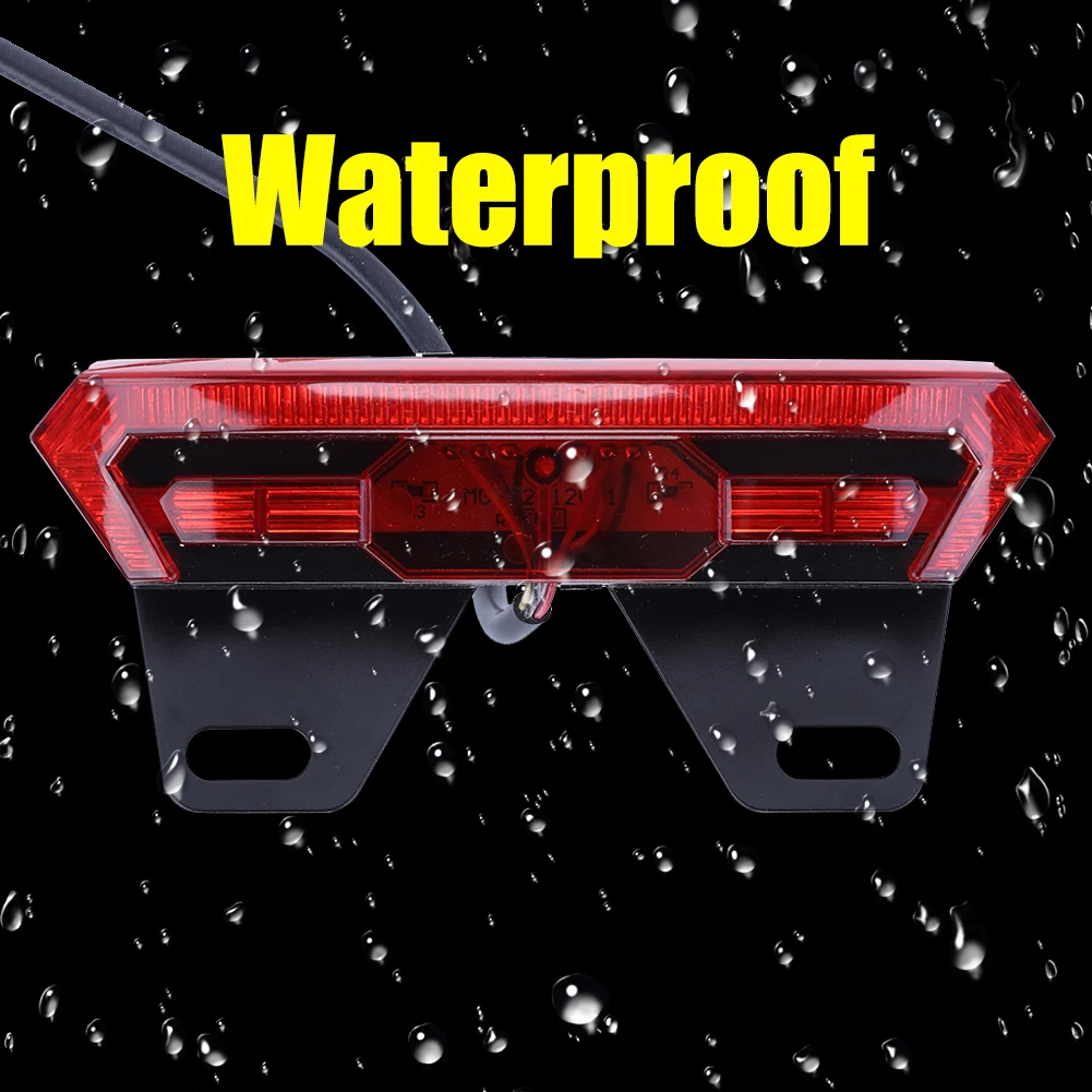 36 60V Bicycle Rear Tail Light Safety Warning Lamp Led Lights For Bike E bike E scooter