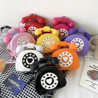 Sac à bandoulière en forme de téléphone pour femme, créatif, initié, cuir PU rétro, designer, sacs à main Sweet Girl, petit sac à main 4