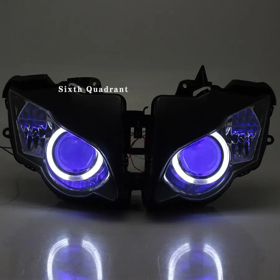 Custom Bi Xenon Motorcycle Headlight Head light With Bulb Bracket