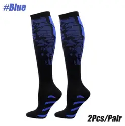 Unisex Compression Sports Socks - Enhanced Calf Support - S-M (YS001-173-BU)