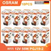 OSRAM H11 64211 PGJ19-2 Original Line Bulb Halogen Headlight 12V 55W 3200K Auto Lamp Fog Light OEM ECE Made in Germany (10PCS) 1
