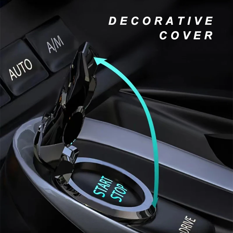 Car One-click Start Interior decoration Car start button decoration for Renault Megane 2 3 4 Twingo Clio Talisman Captur Trafic