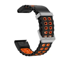 Durable Quickfit Outdoor Bracelet Strap - 26mm/22mm - 26MM Quickfit (Black Orange)