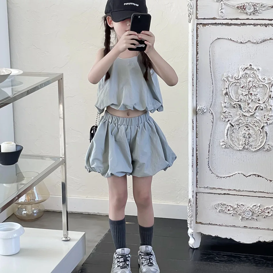 2024 Summer Girl Baby Set Girl Flower Bud Top Design Short Flower Bud Gonna A Metà Corpo Set Baby Girl Sweet Gentle Clothes