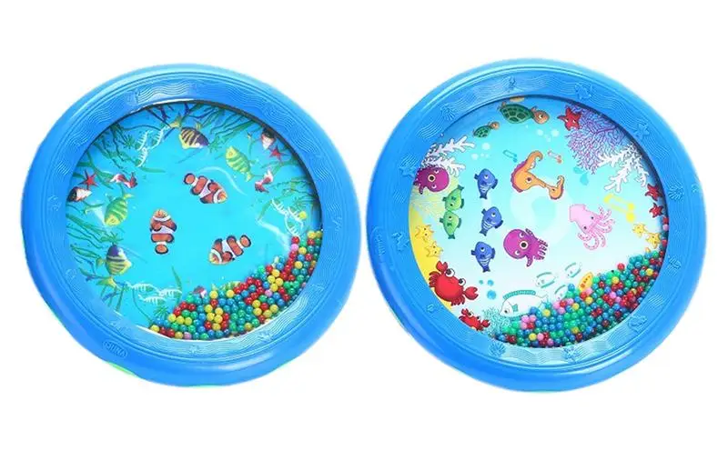 Ocean Sound Drum Instrument Animal Graphic Sea Drum Percussion Drum Toys Gentle Sea Sound Music Educational Musical Instruments toddlers rainbow rainstick rainmaker rain shaker sensory musical sound rattles early educational dance music instruments toys