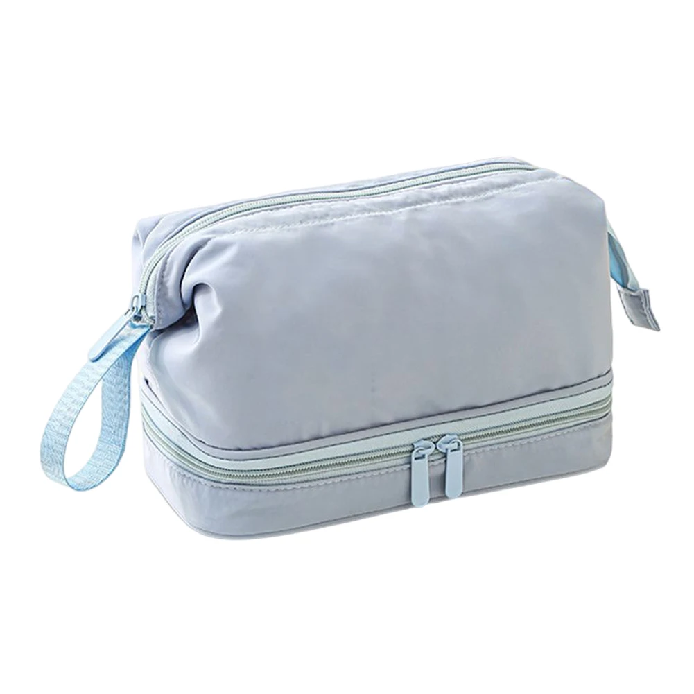 

Двухслойная женская косметичка, портативная вместительная сумка для туалетных принадлежностей, подарок на день Святого Валентина