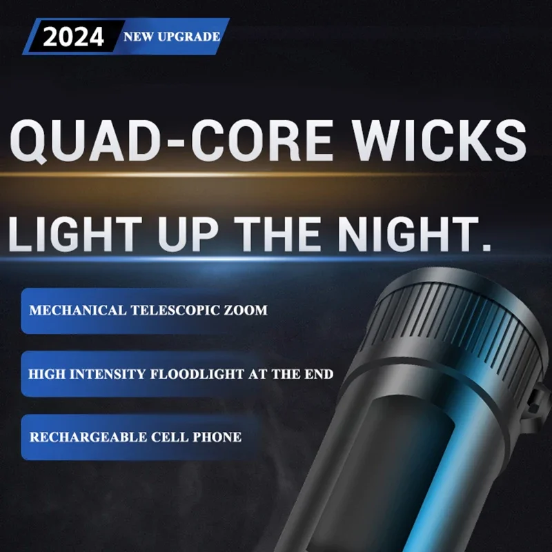 Description Picture 2 of itemXIWANGFIRE TY-908M Powerful LED Flashlight Built-in 1200mAh Battery Long-range Tactical Flashlight Outdoor Emergency  Lantern