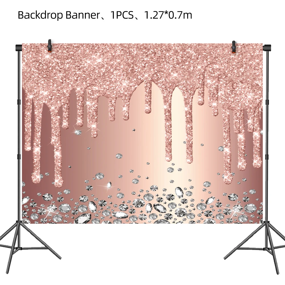 Rose Gold Bronzing Party Disposable Cutlery Set Paper Plate Birthday Wedding Bridal Shower Baby Decorative Supplies