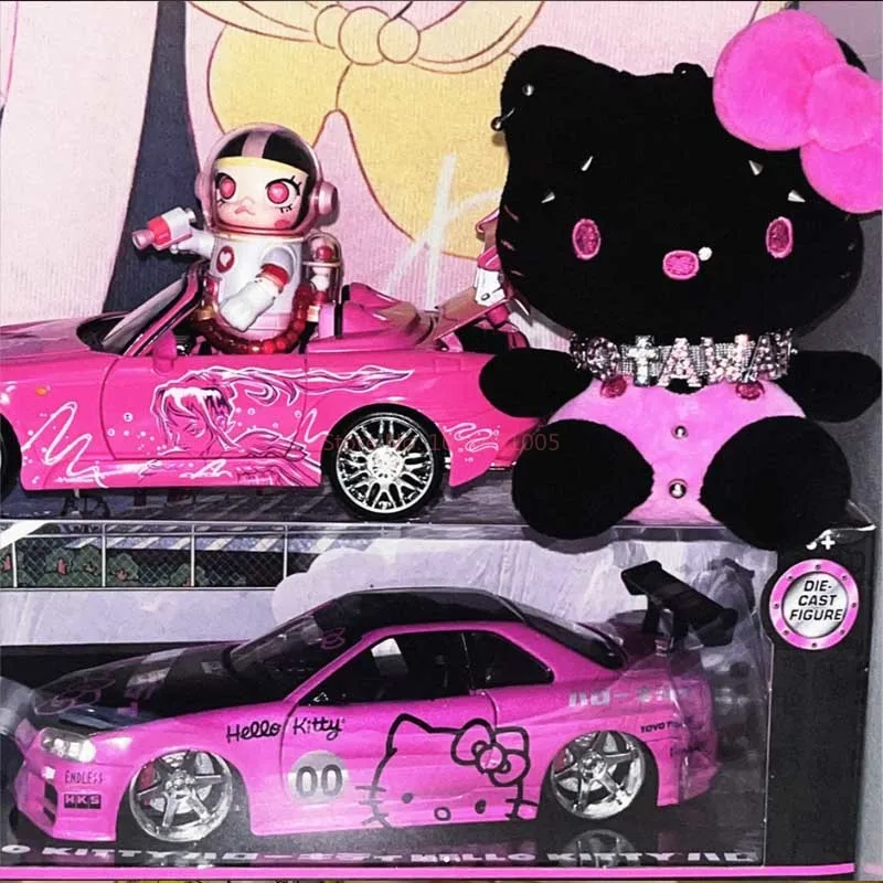 ハローキティカーモデルおもちゃ,アニメフィギュア,サンリオkt猫