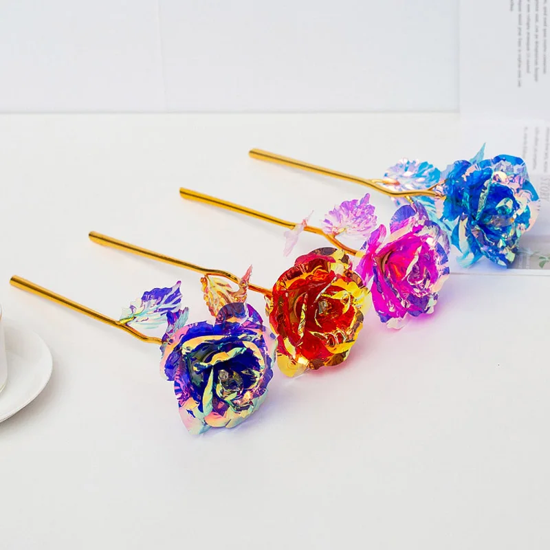 Valentine's Day Eternal Galaxy Rose - 24K Gold Foil Plated, Lasting Love Wedding Decor & Creative Gift Set (5/10/20PCS)
