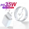 PD 35W USB Type C Charger For iPhone 14 13 12 11 Pro Max Mini 8 Plus XR X XS iPad Air Pro Fast Charging Cable For iPhone Charger 1