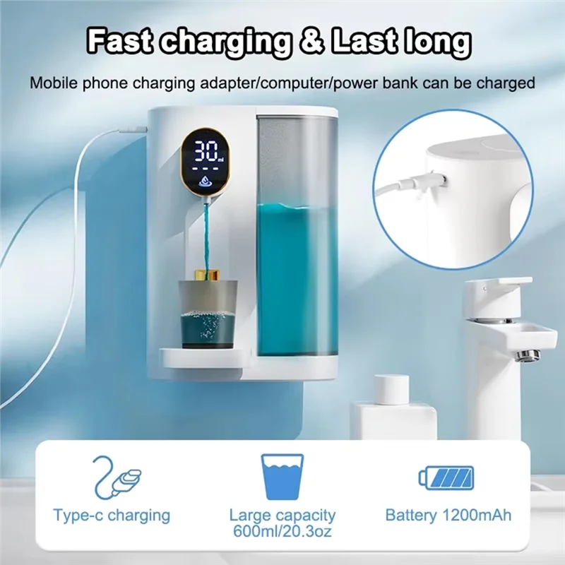 Mouthwash Dispenser Wall Mounted With4 Adjustable Levels Includes Cup Forbathroom