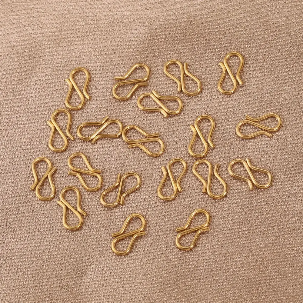 Stainless Steel S-shaped DIY Necklace Clasp Hook 18K Gold Accessories 4