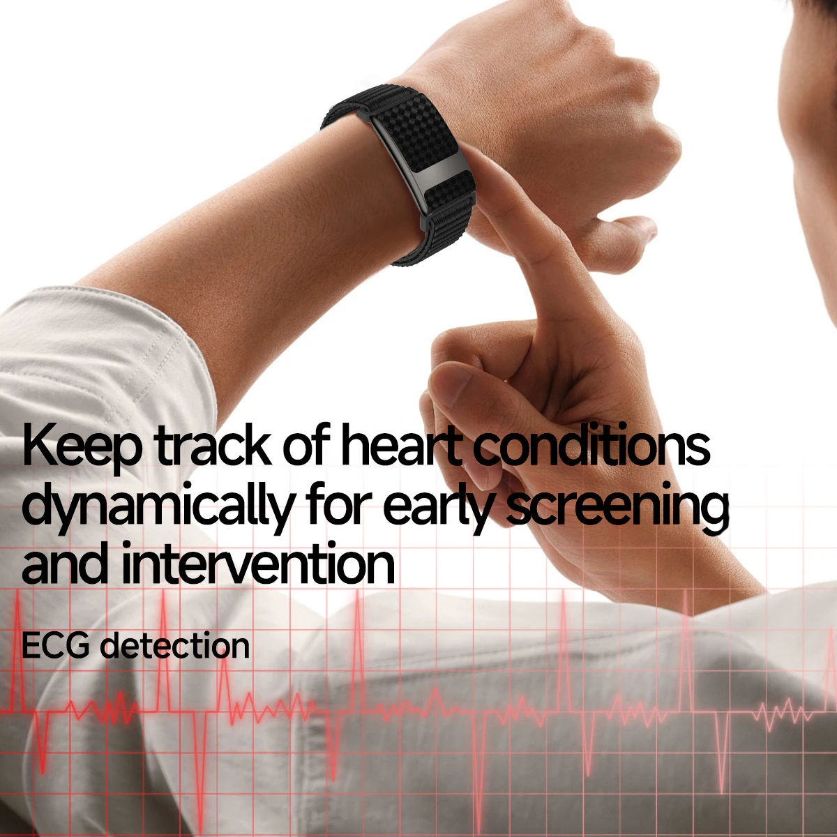 VWAR FLOW 건강 팔찌 정확한 심박수 혈압 ECG 모니터 통화 알림 스마트 워치 스포츠 밴드 피트니스 트래커