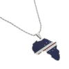 Africa Map & Cabo Verde Flag  Pendant Necklaces Gold Color Jewelry 6