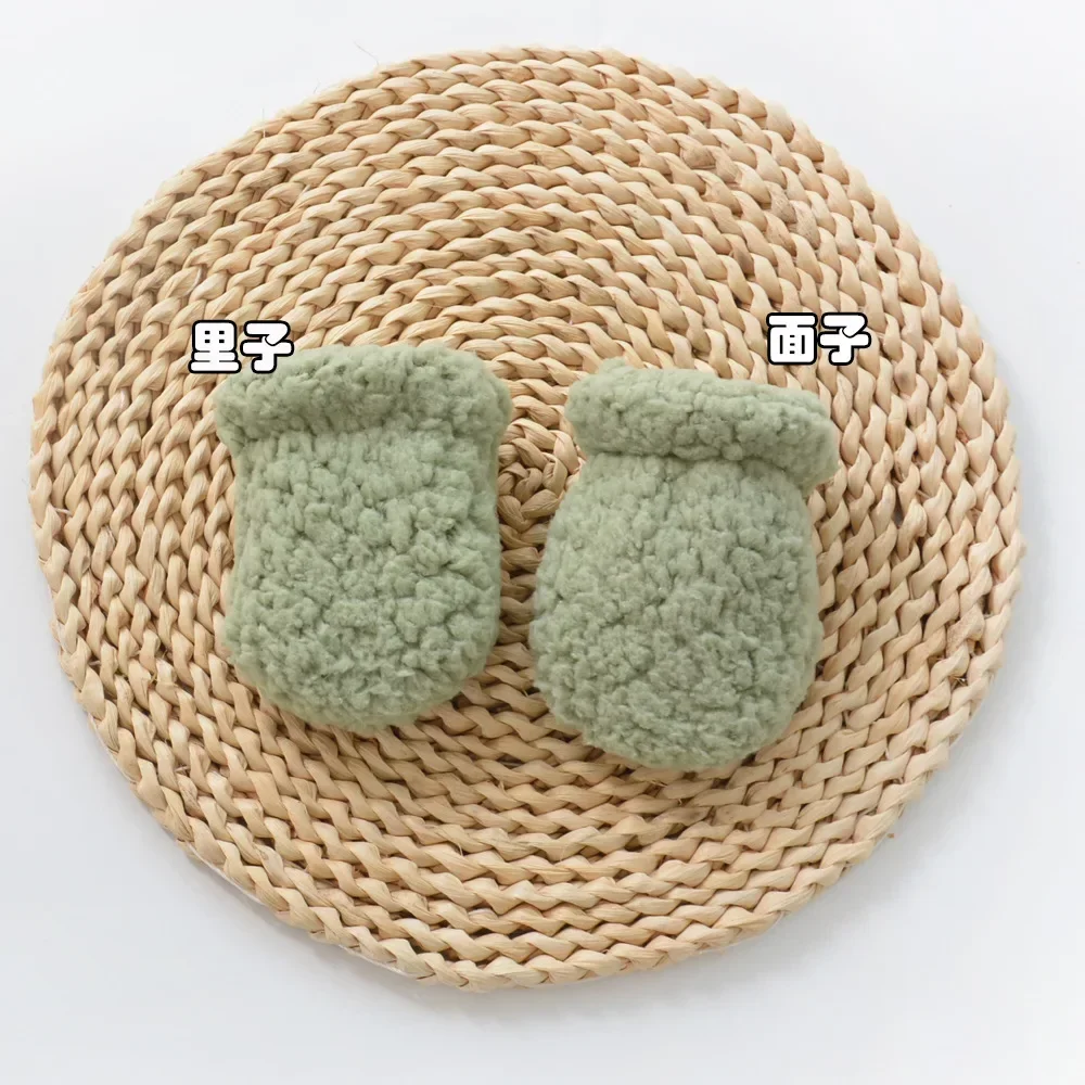 Winter Gloves Baby Mittens Anti Scratching Gloves Autumn Winter Warm Kids Gloves Mittens Solid Color European Style for Baby Boy Girl