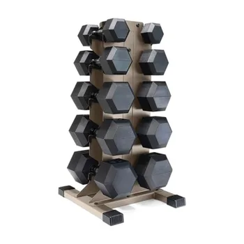 Hex Dumbbell Set with Vertical Rack 1