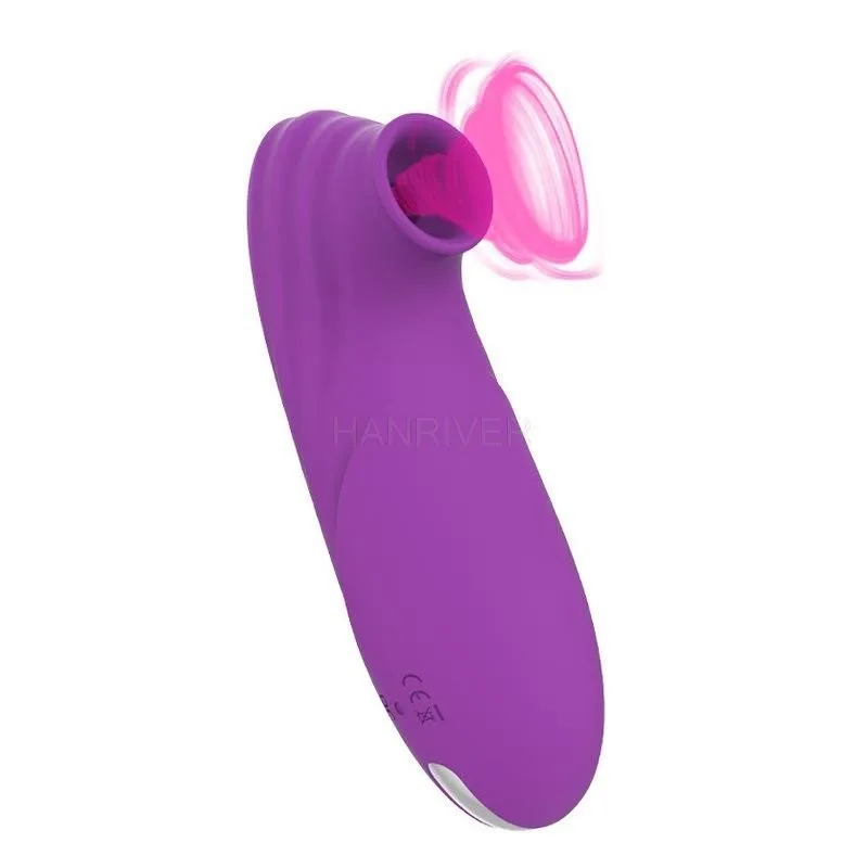 Suction device breast sucking tongue licking clitoris massage sex toys female vibrating egg massager
