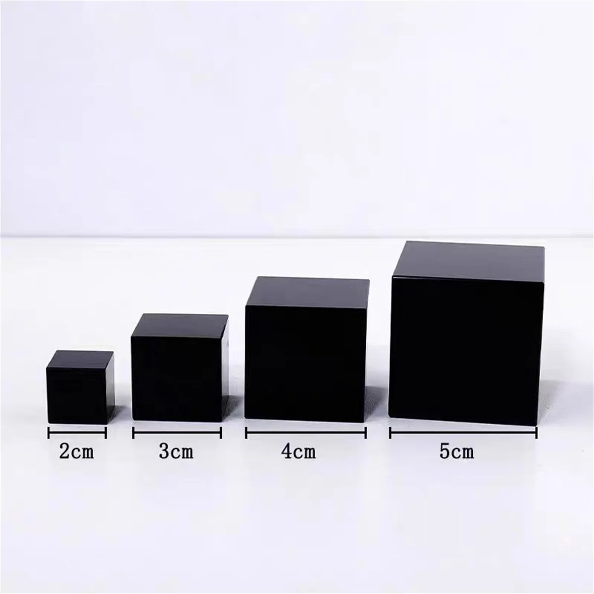 Natural Obsidian Square, Quartz Crystal Rough Polished Cube, Mineral Reiki Healing Stone, Degaussing Hexahedral Desk Decor 5