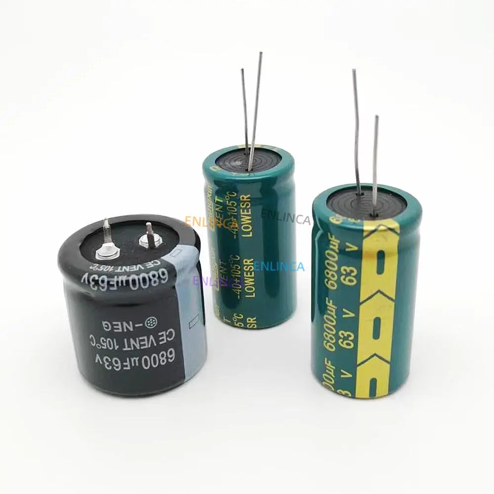 2pcs Electrolytic Capacitors, 63V 6800uF Capacitor Component ... 10PCS 63V6800uf Electrolytic Capacitor Radial 6800uf 63v 30x30mm L