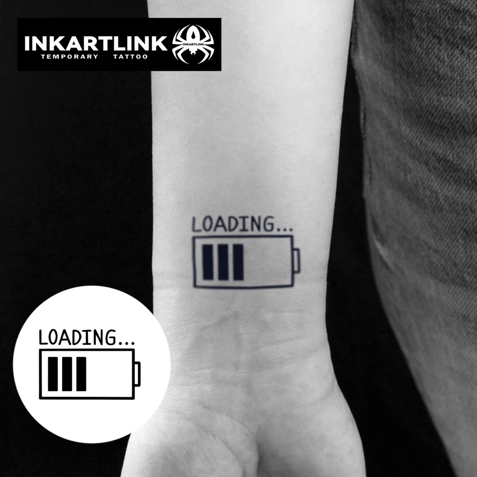 3 pcs Loading Temporary Tattoo,Lasts To 15 Days New Technology Magic  Waterproof Semi Permanent Sticker. - AliExpress, image size:960x960