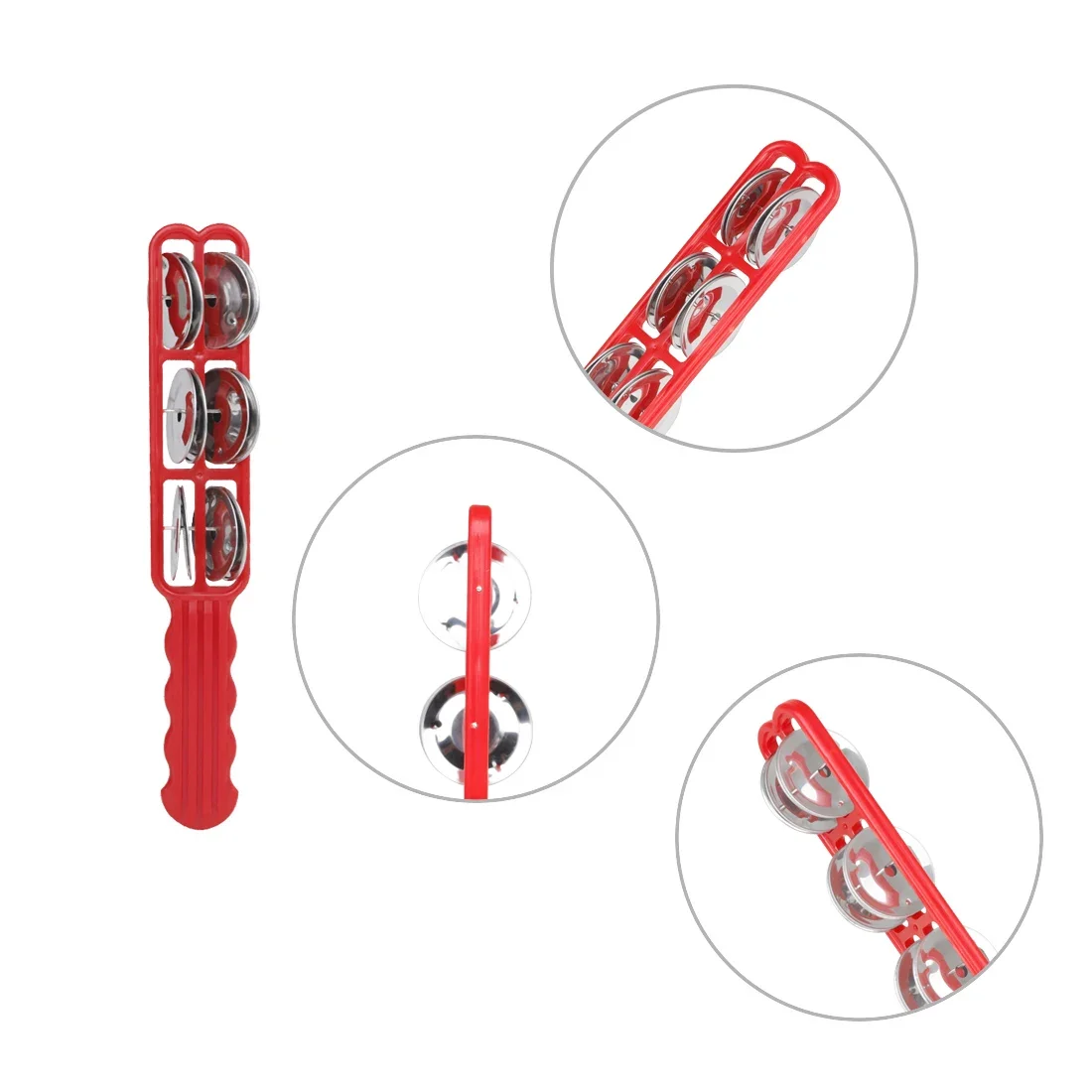 Double-Row Six-Bell Plate Cymbal Orff Musical Instrument Percussion Instruments Children's Music Early Education Children's Toys