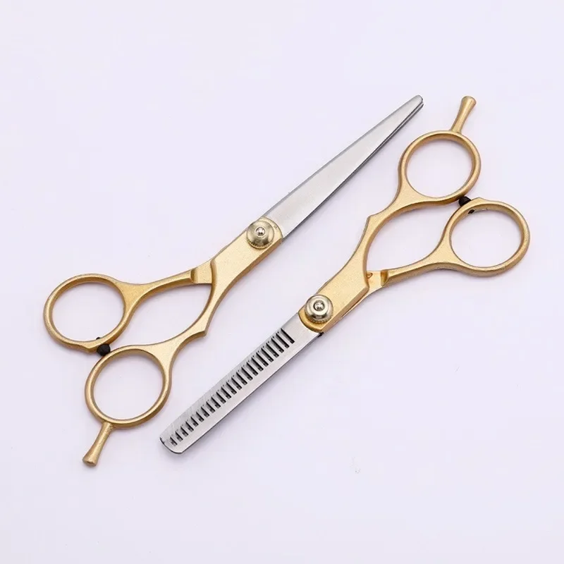 Hair cutting scissors Stainless Steel Scissors 6 inches Hairdressing Products Haircut Cutting Barber For Home Human & Dog Cat Pets