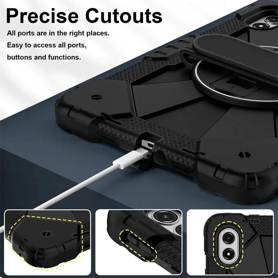Revolutionary 360° Rotating Shockproof Tablet Case with Handle Stand