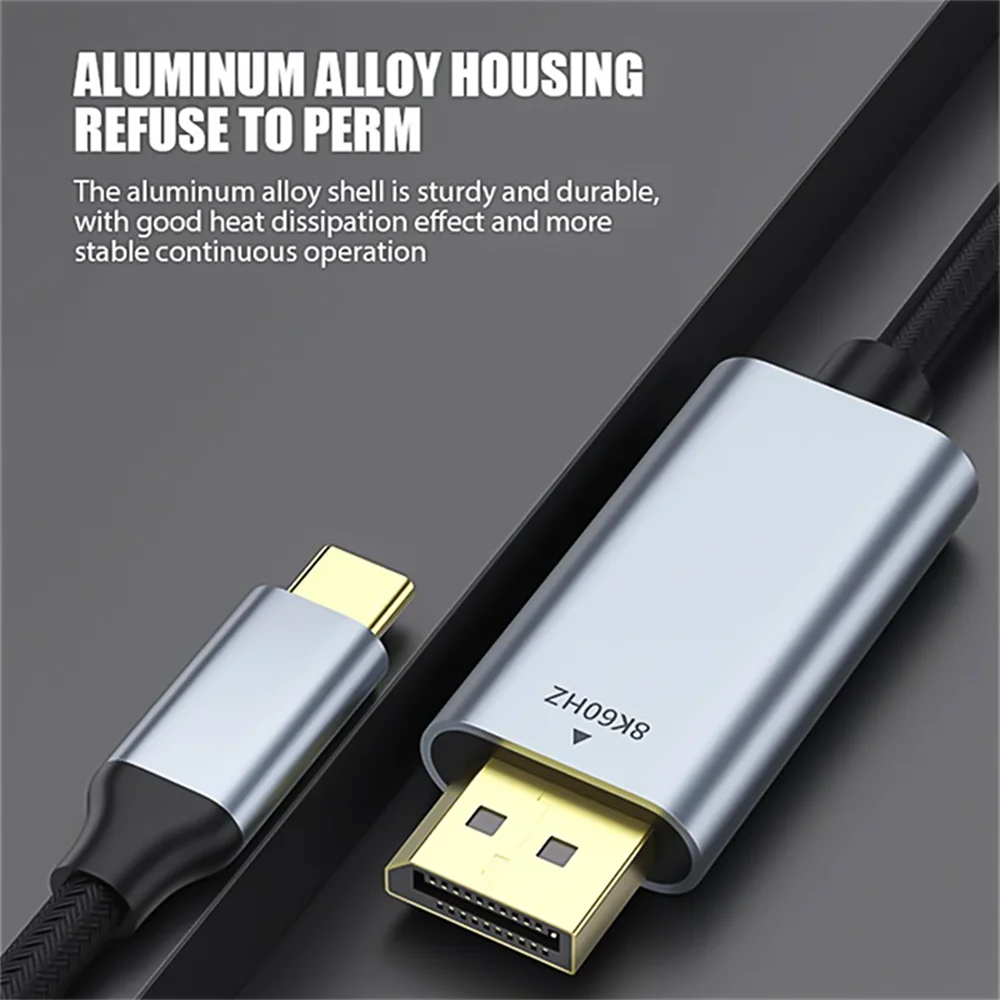 USB C - DisplayPort 1.4 ̺ 8K@60Hz 4K@120Hz Ȩ ǽ ƮϿ ˷̴ USB  C - DP ̺