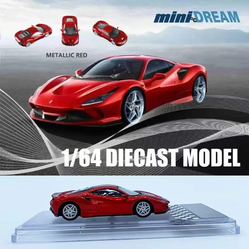 

Mini Dream 1:64 модель автомобиля F8 трибуто-литой спортивный автомобиль из сплава-металлик красный