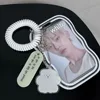 INS Transparent Photocard Holder with Spring Keychain Idol Photo Protective Case 3 Inch Photo Card Holder Student ID Card Cover 2
