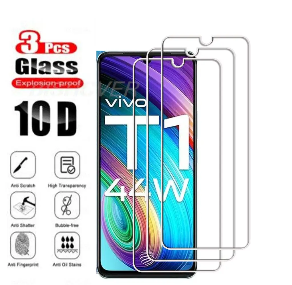 

Оригинальное защитное закаленное стекло для Vivo T1 44 Вт Y55 4G V2153 6,44 дюйма 2022 iQOO Z6 44 Вт, защитная пленка для экрана, защитная пленка