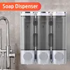 1/2/3Head Wall Mounted Bathroom Kitchen Liquid Soap Dispenser Household Shower Gel Container Hotel Supplies Bathroom Accessories 1