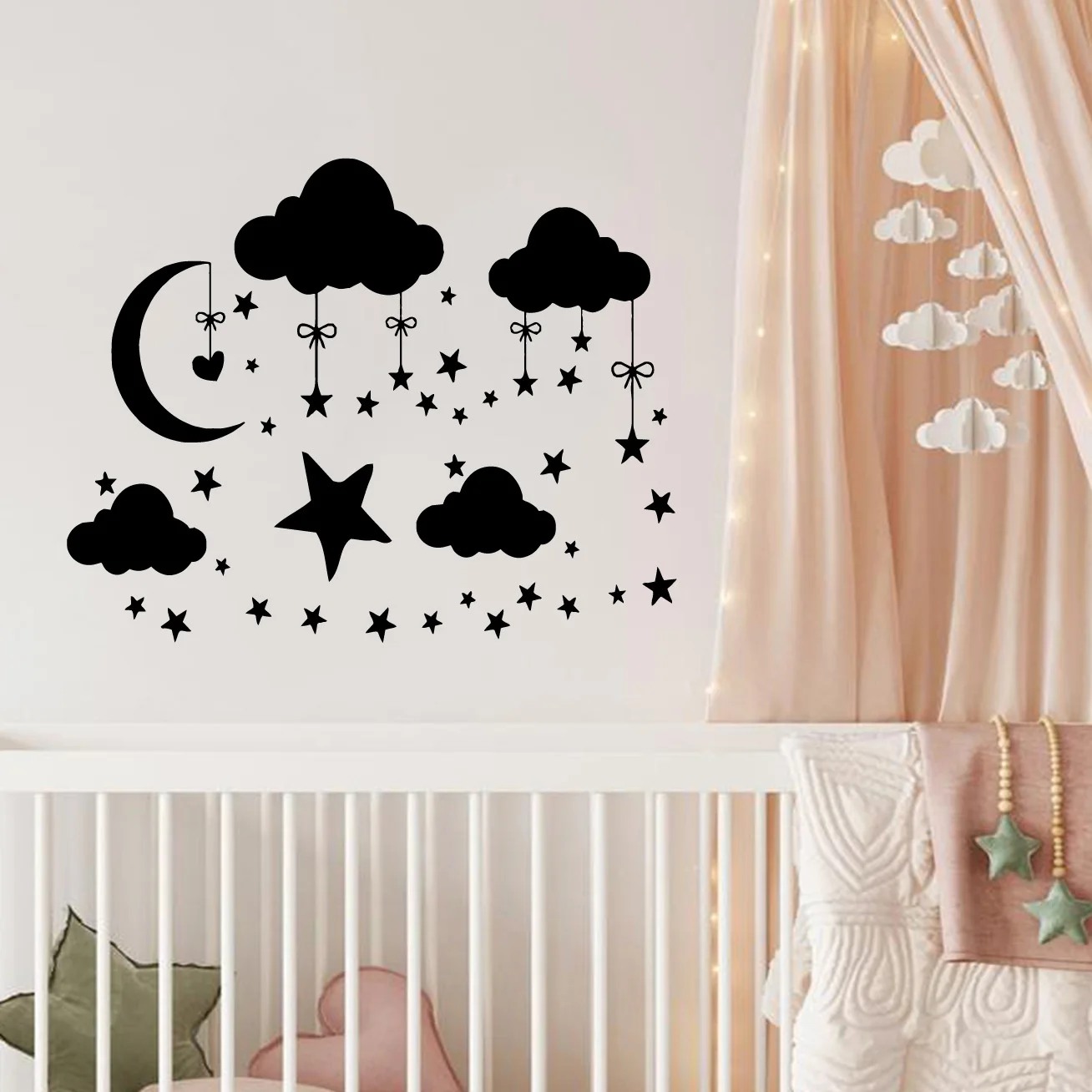 

1 pc new large size Cloud Wall Sticker Vinyl Art Decals For Kids Babys Room Decoration Boy Girls Bedroom Decor Mural