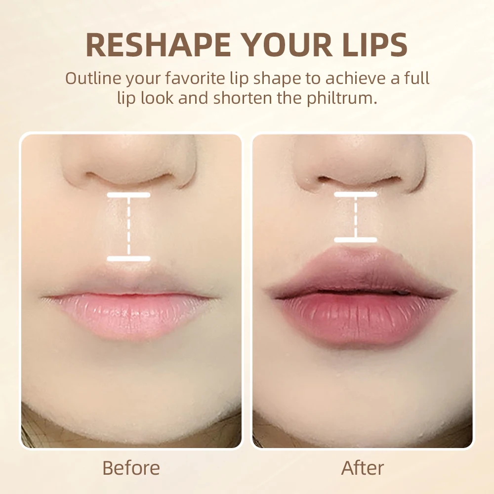 Lipliner Pen Set Lip Makeup Sexy Red Matte Contour Tint Lipstick Pen Waterproof Long Lasting Non-stick Cup Lip Liner Cosmetic 5