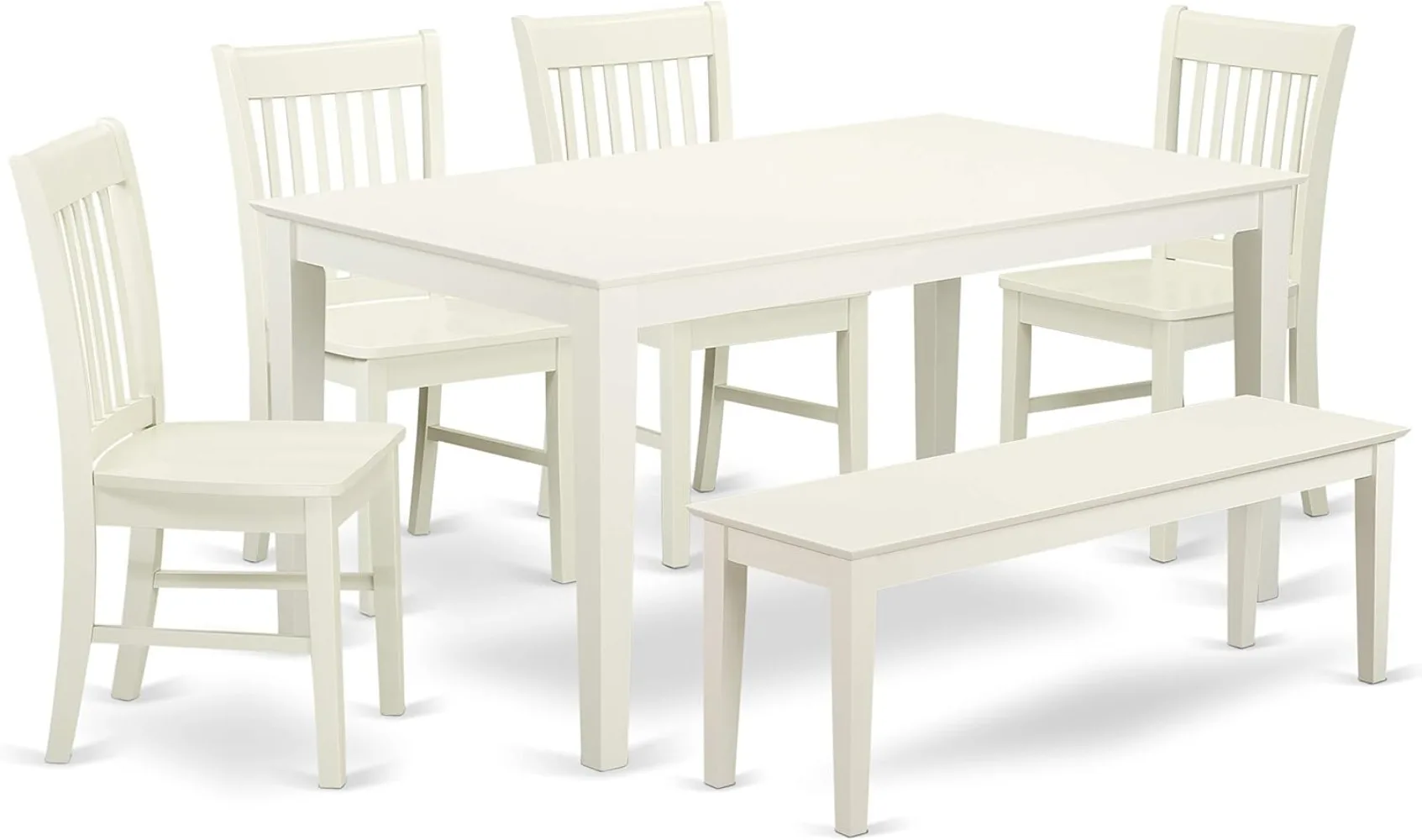 Description Picture 4 of itemCapri Modern Set Contains a Rectangle Wooden Table and 4 Dining Chairs with a Bench for enhancing your elegant kitchen area