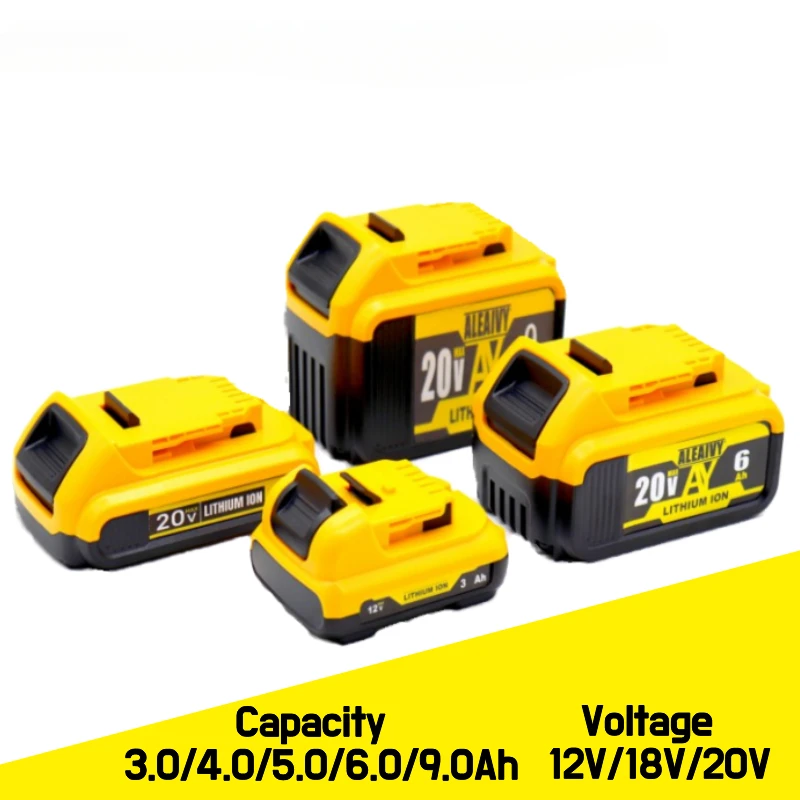 

9000mAh Lithium Battery For dewalt 10.8V 12V 18V 20 Volt MAX 9.0Ah DCB205 DCB206 Replacement Li ion Battery Power tool Batteries