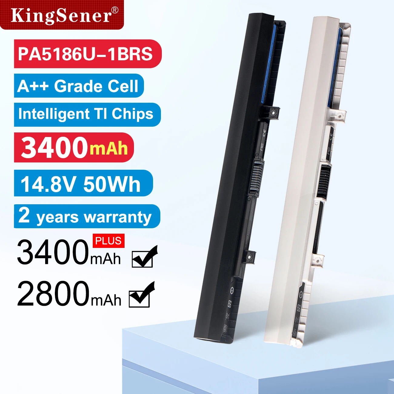 KingSener PA5186U PA5185U Battery For Toshiba Satellite C55 C55D C55T L55 L50-B L55D L55T C55-B C55-B5299 PA5186U-1BRS 45WH/50WH Laptop Battery