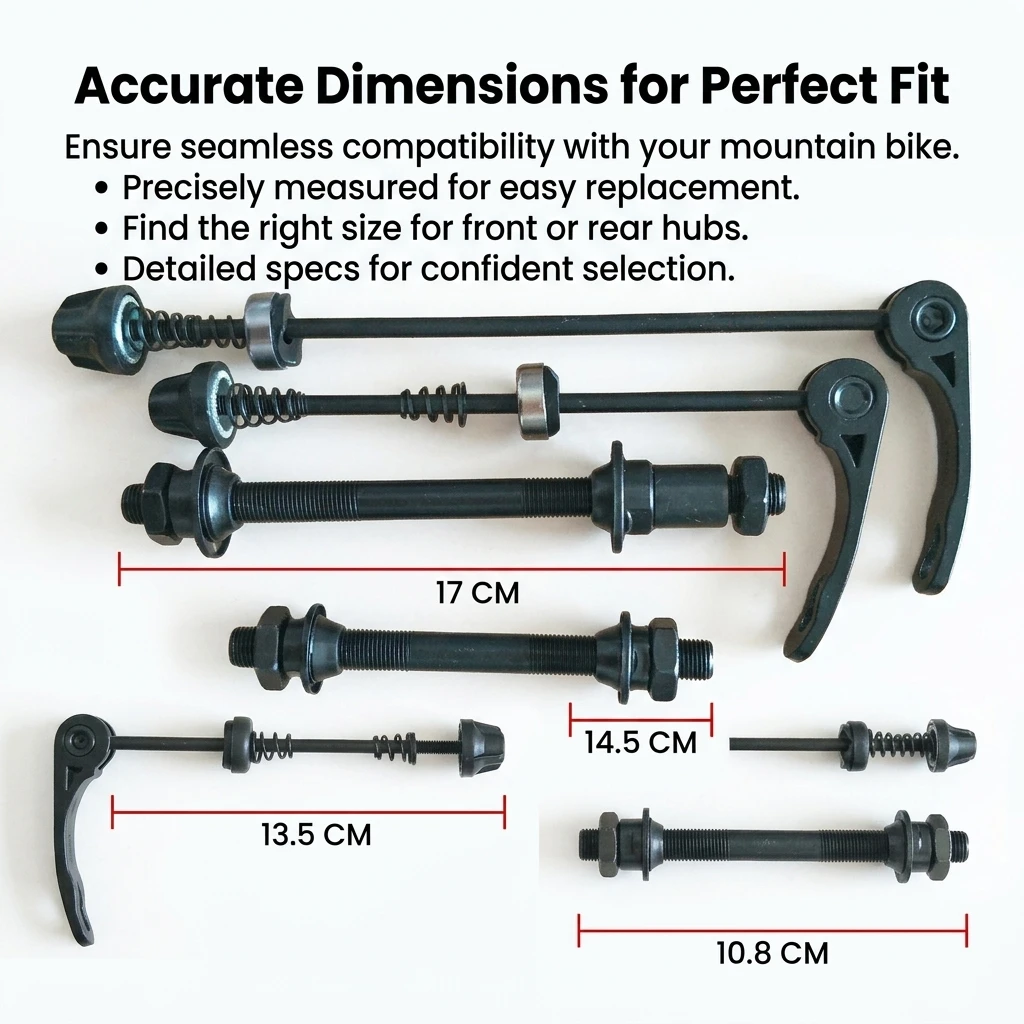 Quick Release Bicycle Axle for Front and Rear Wheels - Universal Bike Accessory