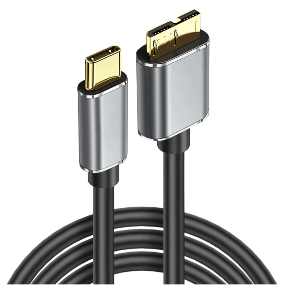 외장 하드 드라이브 케이블 USB 3.0 타입 C - 마이크로 B 남성 어댑터 (도시바, 시게이트, WD, 레노버 PC, 노트북 HDD 디스크 데이터 동기화 케이블)