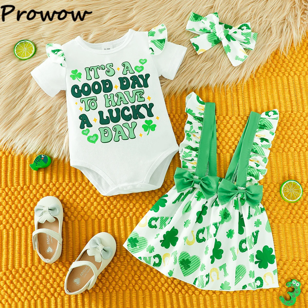 Fake Baby Clothes JLKGICF St Patricks Day Baby Girl Outfit Newborn