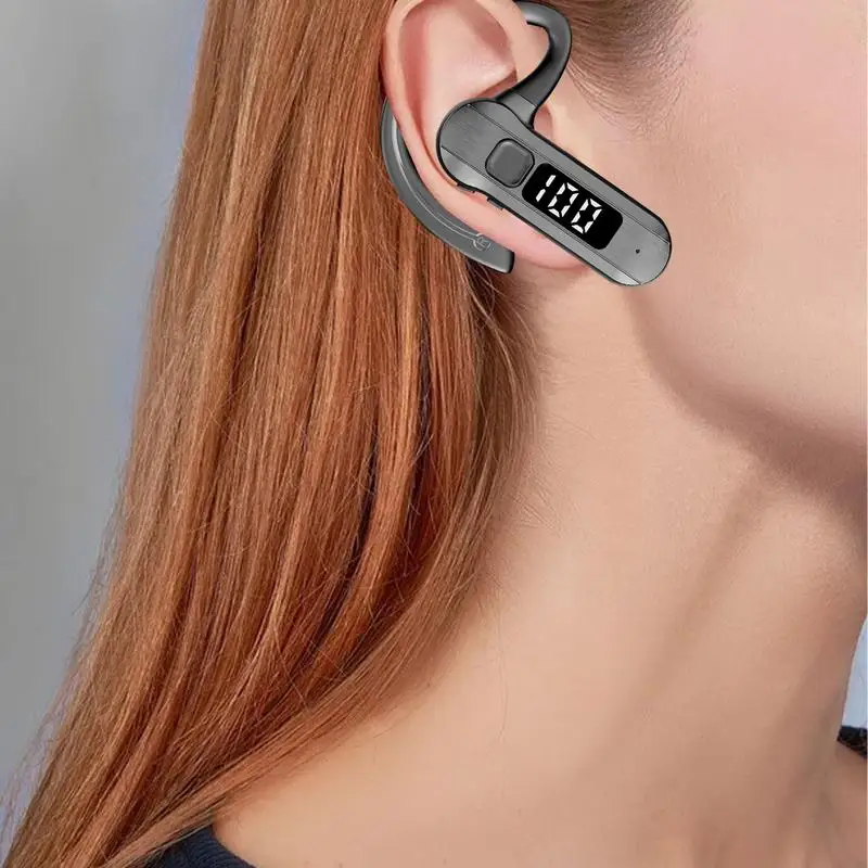 Open Ear Earpiece Single V5.2 Single Ear Wireless Headset With Mic Handsfree Driving Earbud For Phones Tablets Laptop With Smart wireless headphones,wireless earbuds,wireless headset