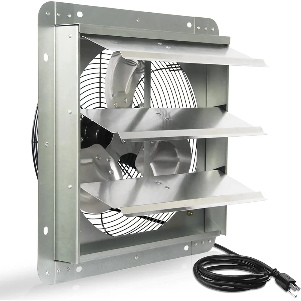 

14 Inch Shutter Exhaust Fan With 1.65 Meters Power Cord Wall Mounted, High Speed 1950CFM