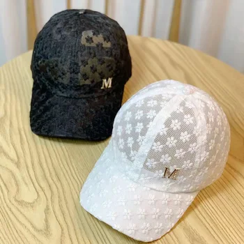 Berretto da baseball sottile con fiore in pizzo Berretto da donna con protezione solare primaverile ed estiva Circonferenza della testa regolabile dolce e traspirante 1