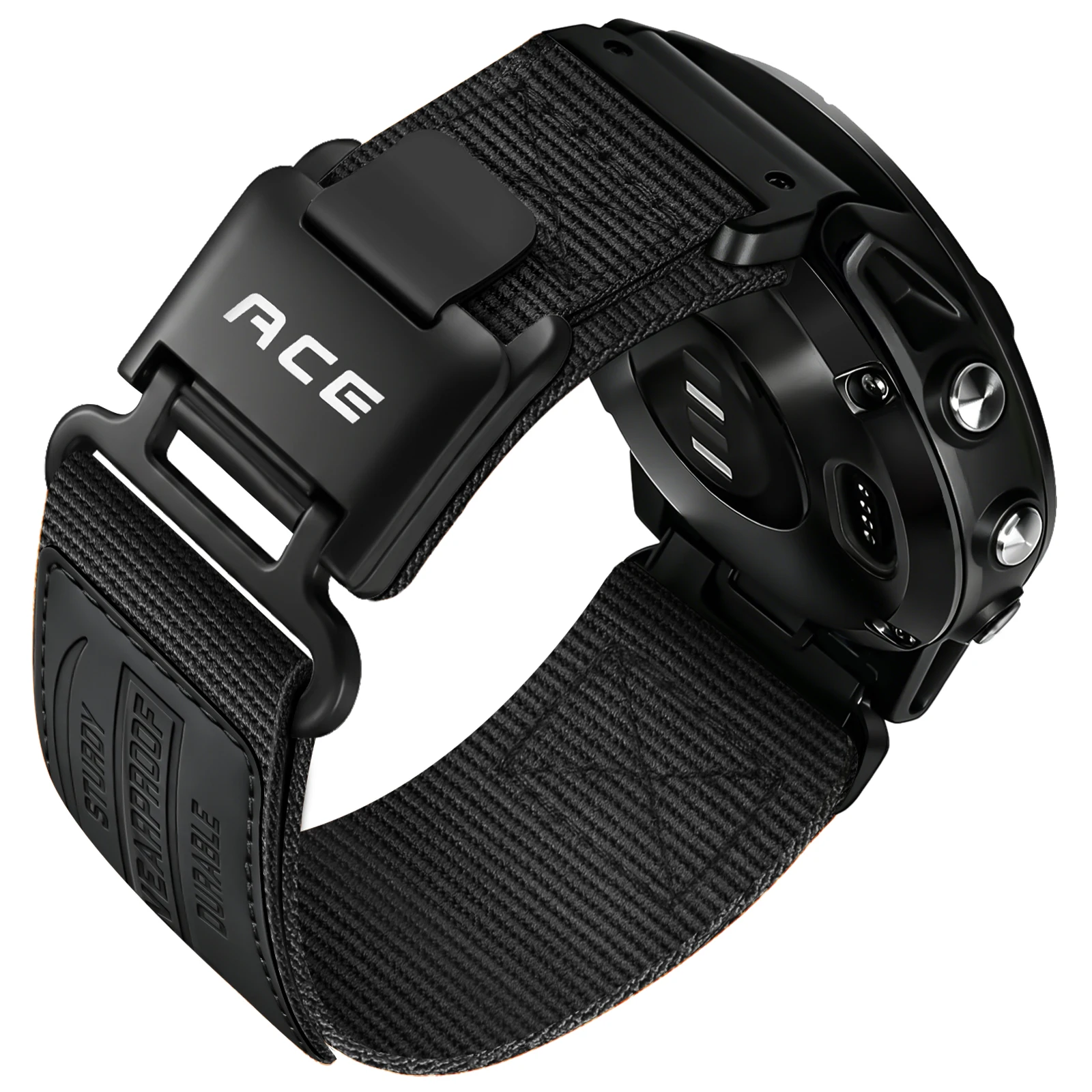 Durable Nylon Watch Strap - 26mm Wide, Adjustable Length