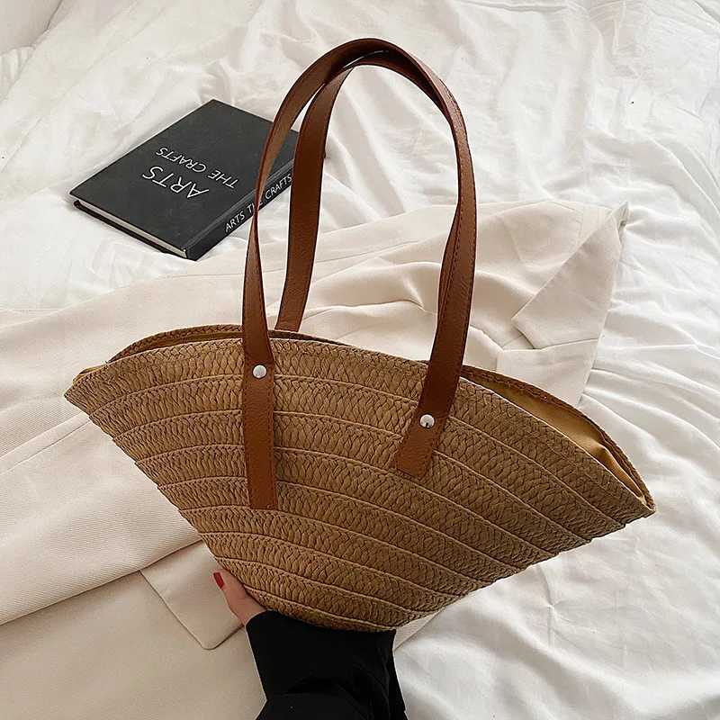 Handmade Bag Summer Straw Handbags 2021 Fashion Box Straw Women
