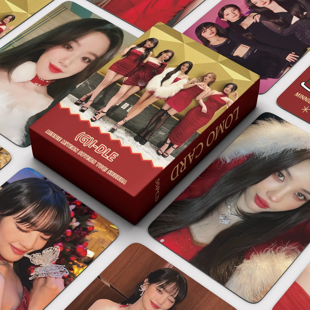 

55 шт./компл. Kpop гидл ломо-карты фотооткрытки новый альбом Минни Джинн So Yeon песня Yu Qi печатная карта постер стикер группа поклонников подарки